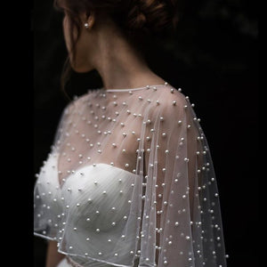 Wedding Accessories Bolero Bridal Cloak Pearls Wedding Cape