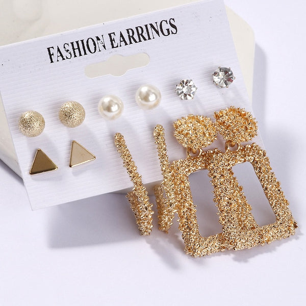 Women Acrylic Pearl Earring Set