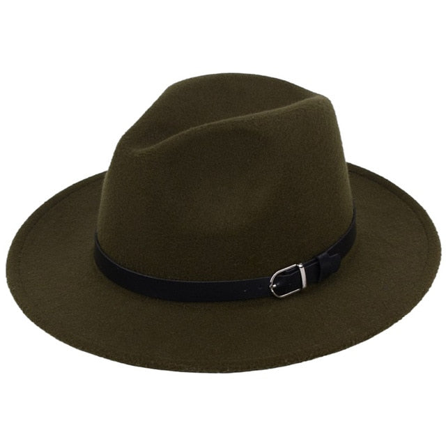 Classic British Imitation Woolen Fedora Hat