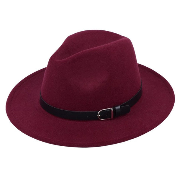 Classic British Imitation Woolen Fedora Hat