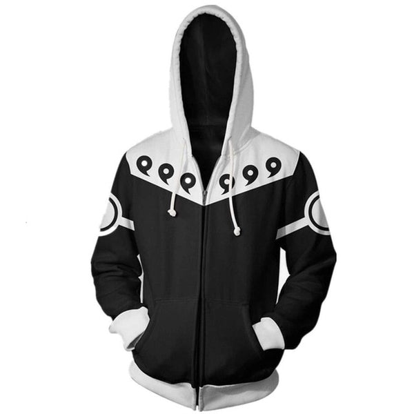 Anime Zipper Hoodie Casual Streetwear Sweatshirt