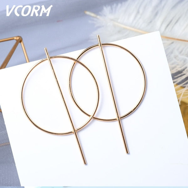 New Korean Acrylic Earrings For Women Statement Vintage Geometric Gold Dangle Drop Earrings 2019 Female Wedding Fashion Jewelry