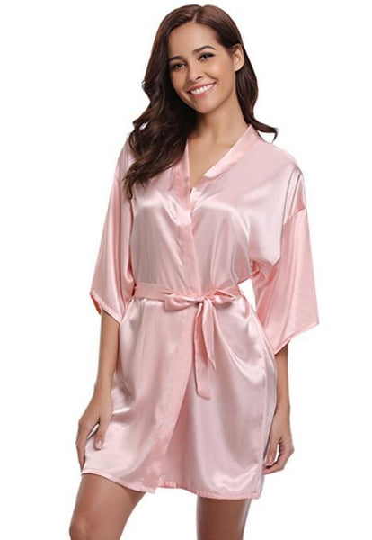 New Silk Kimono Robe Bathrobe Night Gown