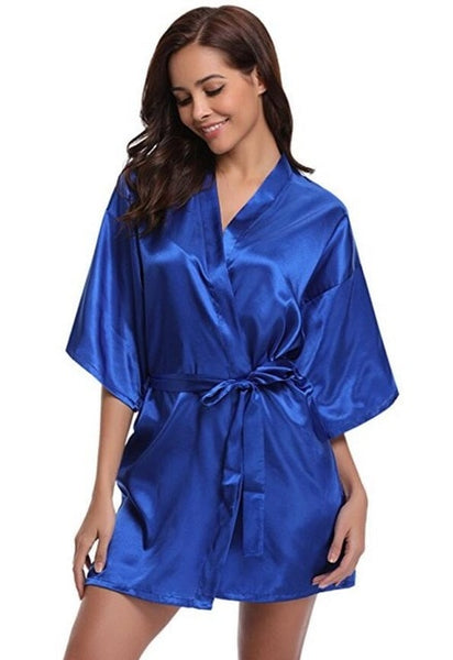 New Silk Kimono Robe Bathrobe Night Gown