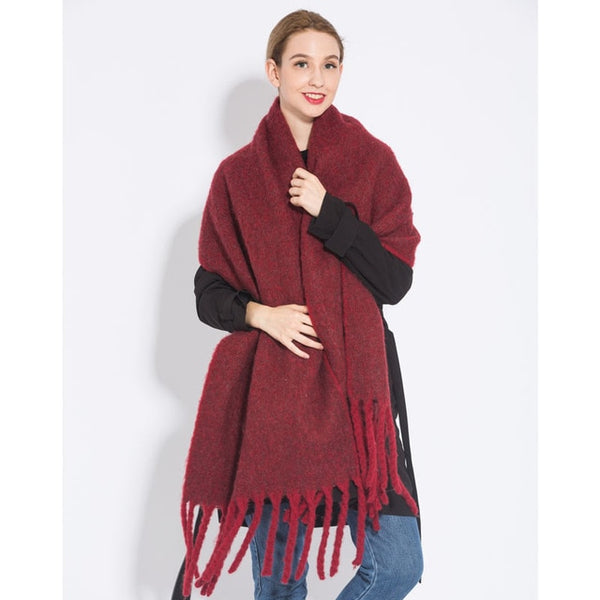 NEW fashion cashmere women plaid scarf winter warm shawl and wrap