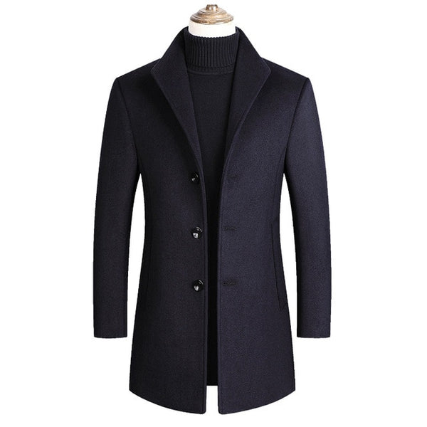 Mountainskin Men Wool Blend New Solid Color High Quality Jacket