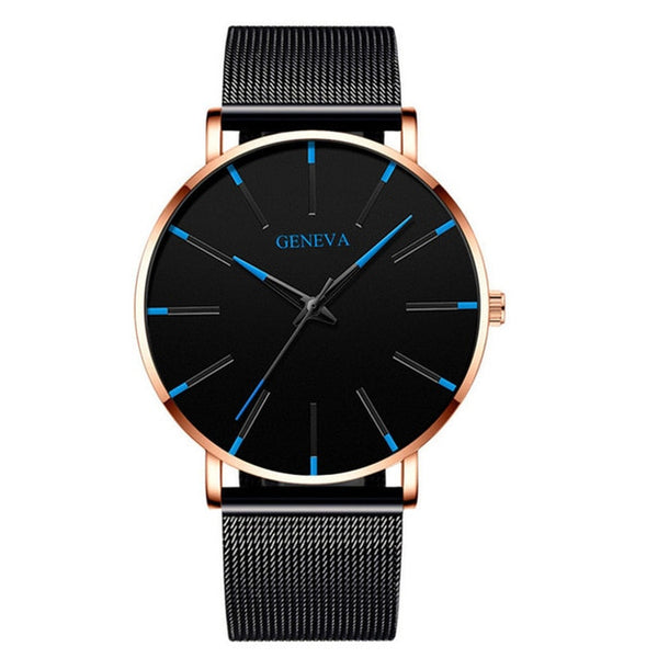 Men's Fashion Ultra Thin Watches Quartz Movement