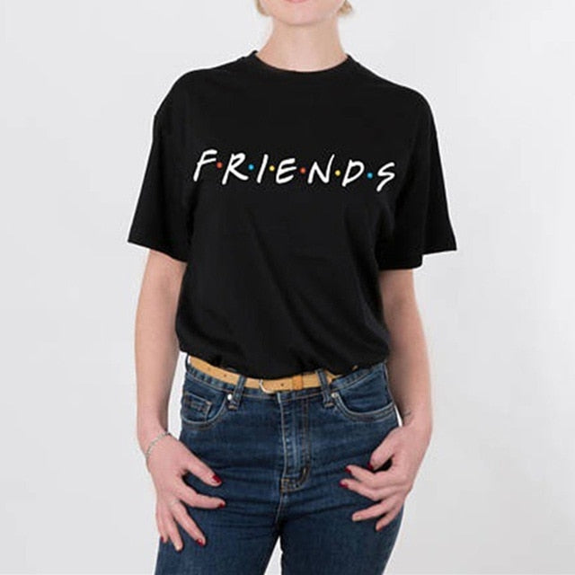 Friends T Shirt Summer Short Sleeve Leisure Top