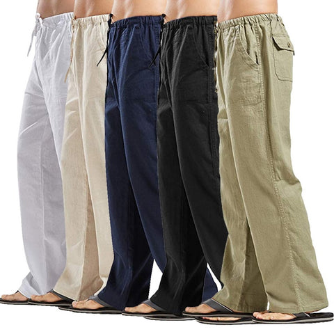 Men Cotton Linen Trousers