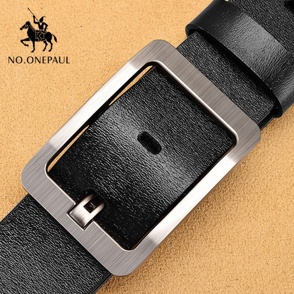 Genuine leather luxury strap belt