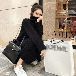 Korean Women Knitted Sweater Dress