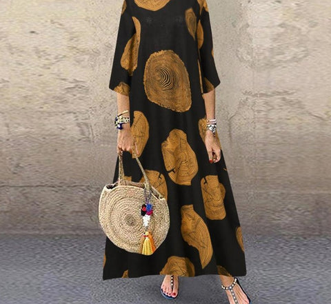 Floral Maxi Casual Long Sleeve Printed Dress