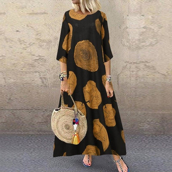 Floral Maxi Casual Long Sleeve Printed Dress