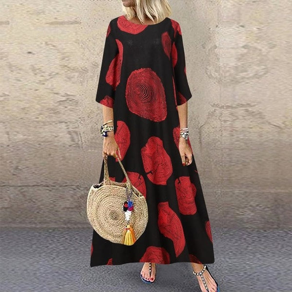 Floral Maxi Casual Long Sleeve Printed Dress