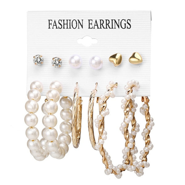 Oversize Hoop Gold Color Round Circle Women  Earring