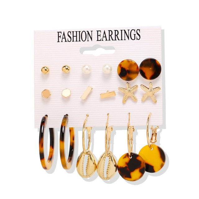 Oversize Hoop Gold Color Round Circle Women  Earring