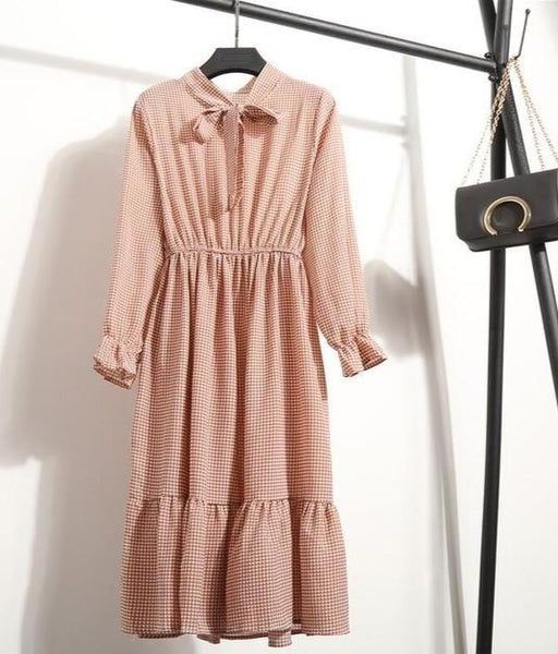 Women's Bohemian Long Sleeve Chiffon Dress