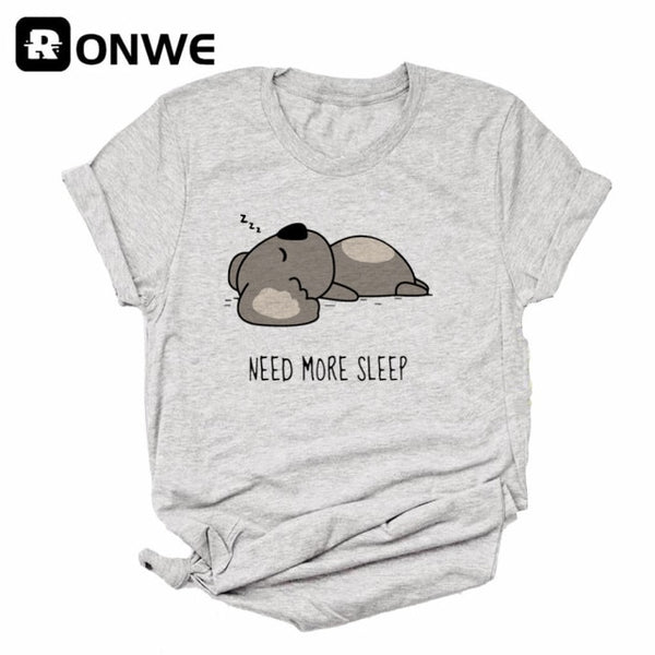 Lazy Sleep Koala Need More Sleep Funny Women T-shirt