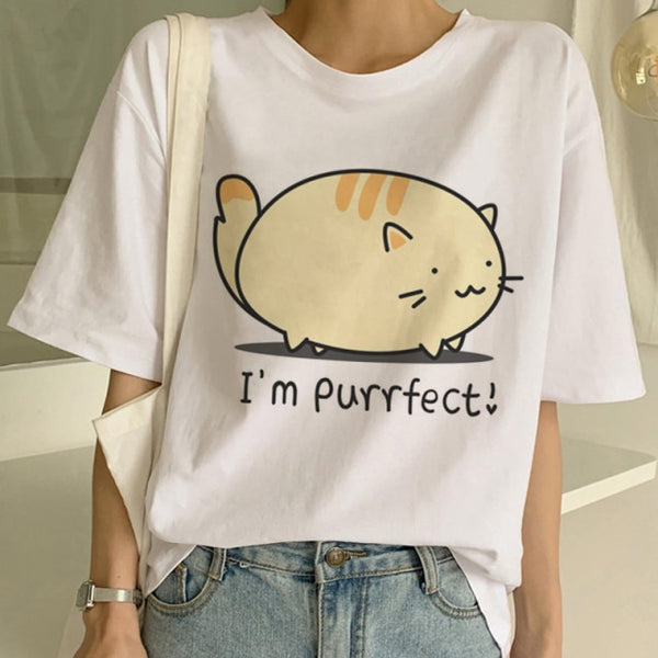 Fashion Graphic Print Casual Short Sleeve Tees Women