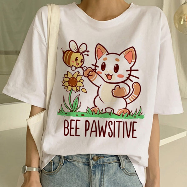 Fashion Graphic Print Casual Short Sleeve Tees Women