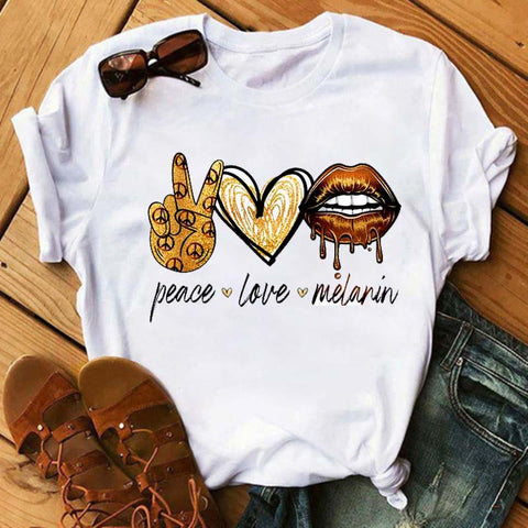 Love Lips T Shirt Women Summer Casual Tees