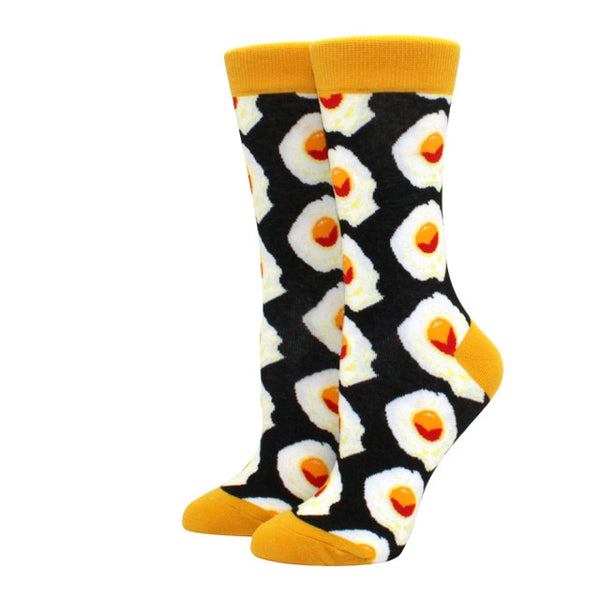 Happy Funny Print Fruit food Art Cute Winter Avocado Sushi Food Cotton Fashion Sock