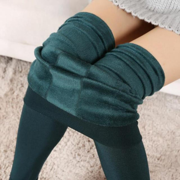 ATHVOTAR Winter Warm Leggings Women High Waist Casual Leggings Thicken Push Up Elasticity Leggings
