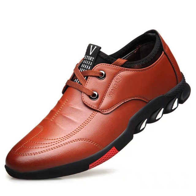 Business Casual Leather Breathable Fashion Lace-up Soft Sole Pedal Tide Shoe