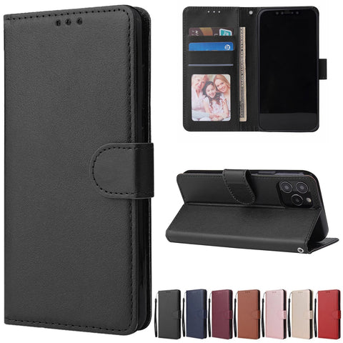 Leather Case Protect Cover For iPhone 13 12 Mini 11 Pro Max X XR XS Max 7 8 6 6s Plus 5 5s SE 2020 Stand Flip Wallet