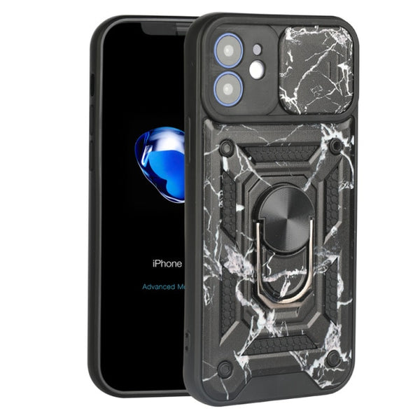 Slide Armor Shockproof Phone Case For iPhone 13 11 12 Pro Max 12 Mini 7 8 Plus XR X XS Max SE 2020 Soft TPU Back Cover Bumper