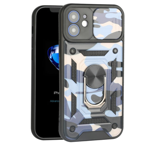 Slide Armor Shockproof Phone Case For iPhone 13 11 12 Pro Max 12 Mini 7 8 Plus XR X XS Max SE 2020 Soft TPU Back Cover Bumper