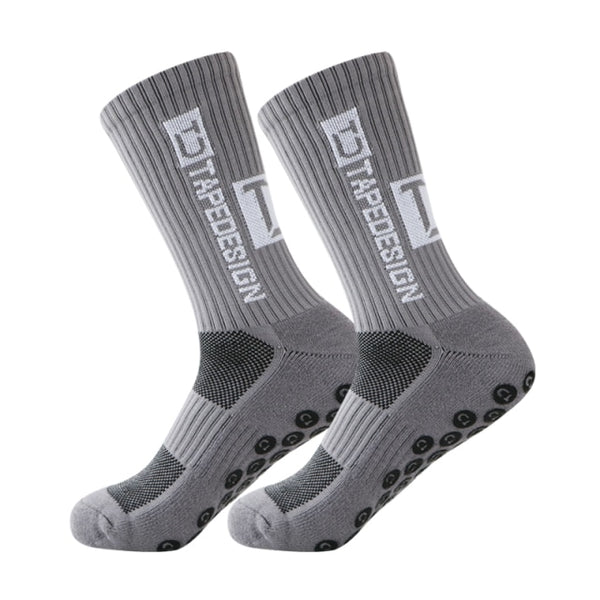 New ANTI SLIP Football Mid Calf Non Slip Soccer Cycling Sports Sock