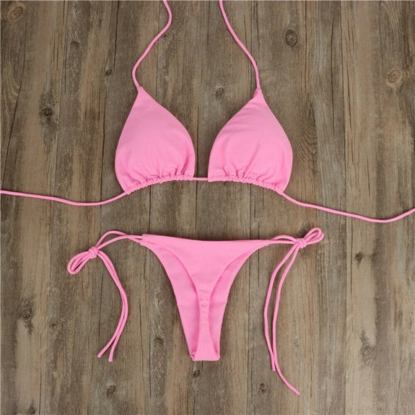 Brazilian Push-up Bra Sexy Bikini Thong Swim Suit