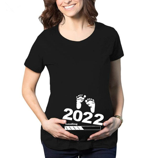 Pregnant Baby Loading Funny Women T Shirt