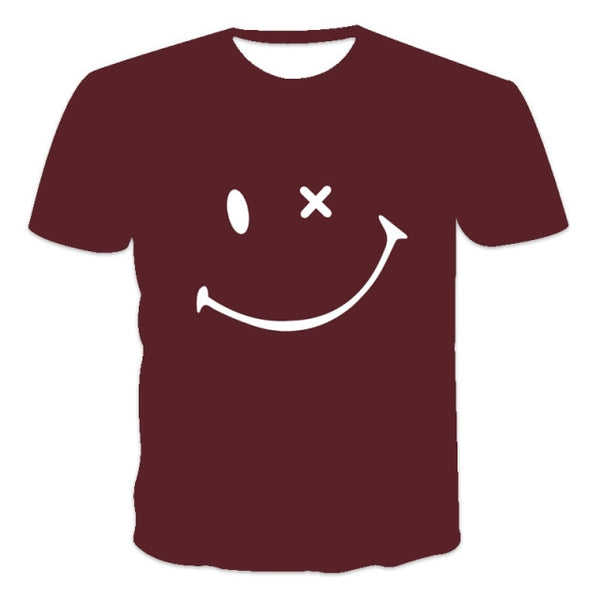 simple design smiling face funny and humorous design T-shirt