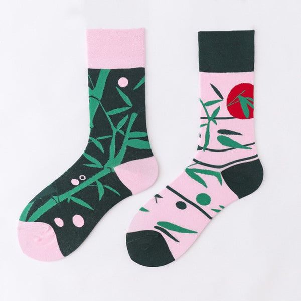 Funny art abstract cotton male animal sock