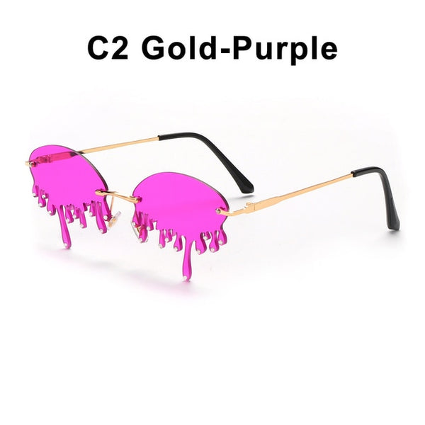 UV400 Trendy Tassel Fashion Retro Rimless Steampunk Sunglass